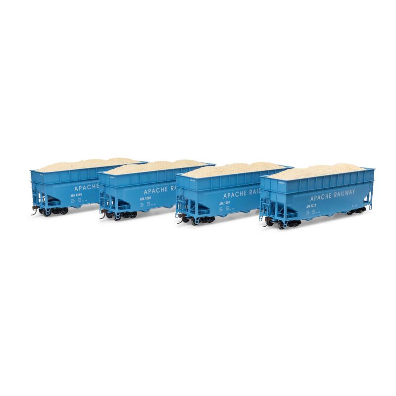 HO 40' Wood Chip Hopper with Load, APA #1201 / 1212 / 1226 / 1249 (4)