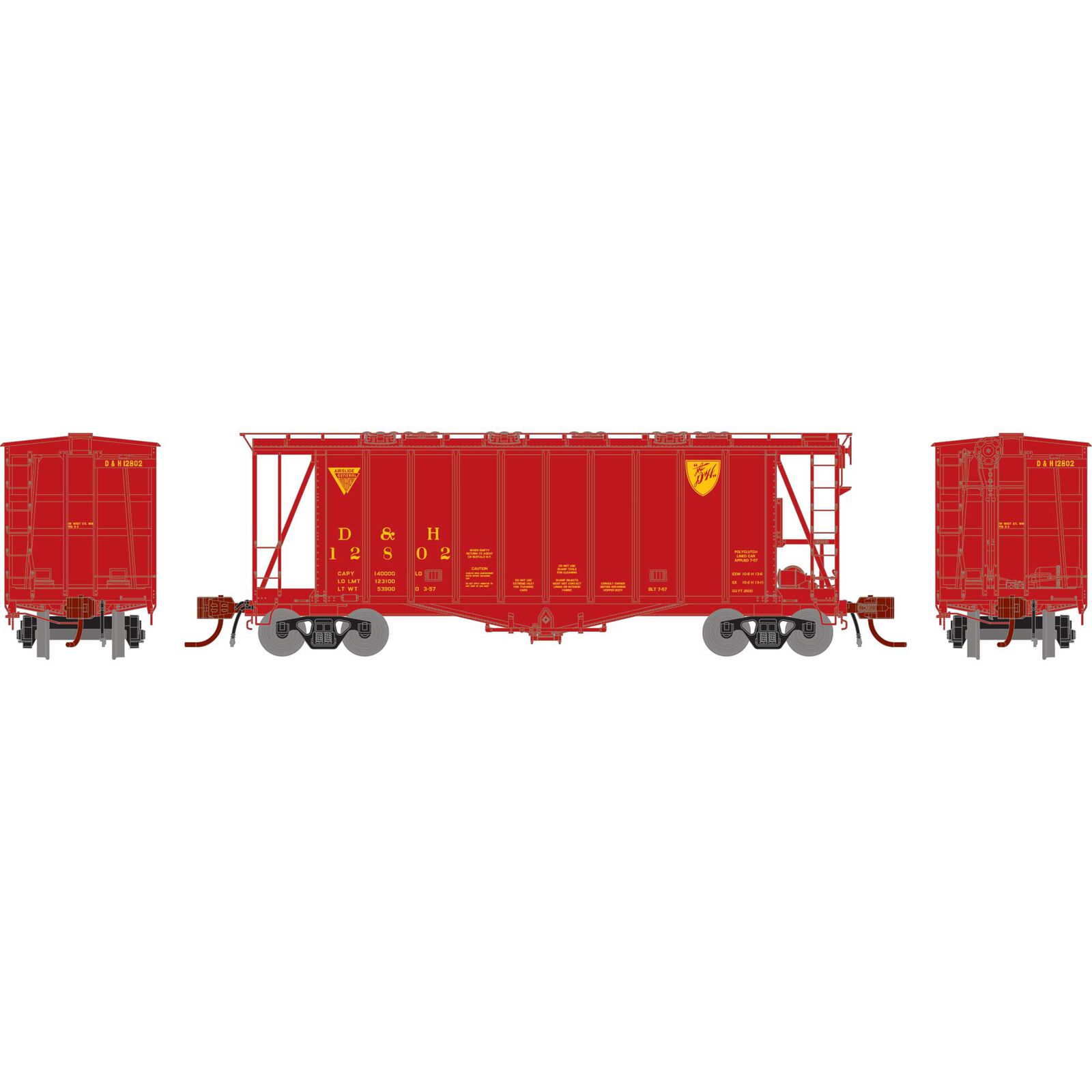 N GATC 2600 Airslide Hopper, D&H #12802