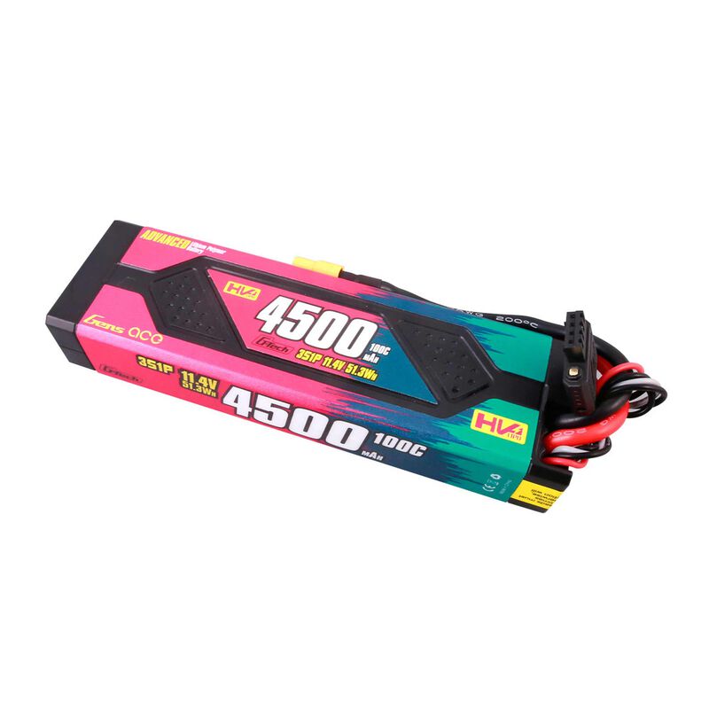 11.4V 4500mAh 3S 100C G-Tech Smart Advanced Hardcase LiHV Battery: XT60