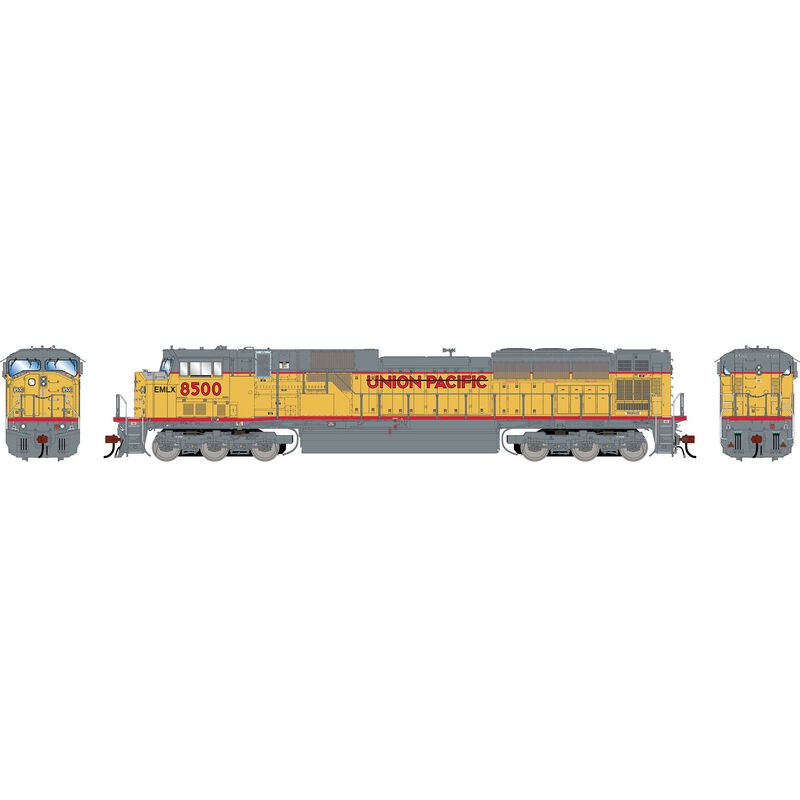 HO GEN SD90MAC-H PH I Locomotive, Primed For Grime EMLX #8500