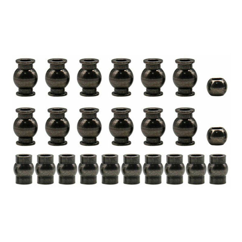 Complete 22-Piece black chrome Pivot Ball Set ARRMA 1:10