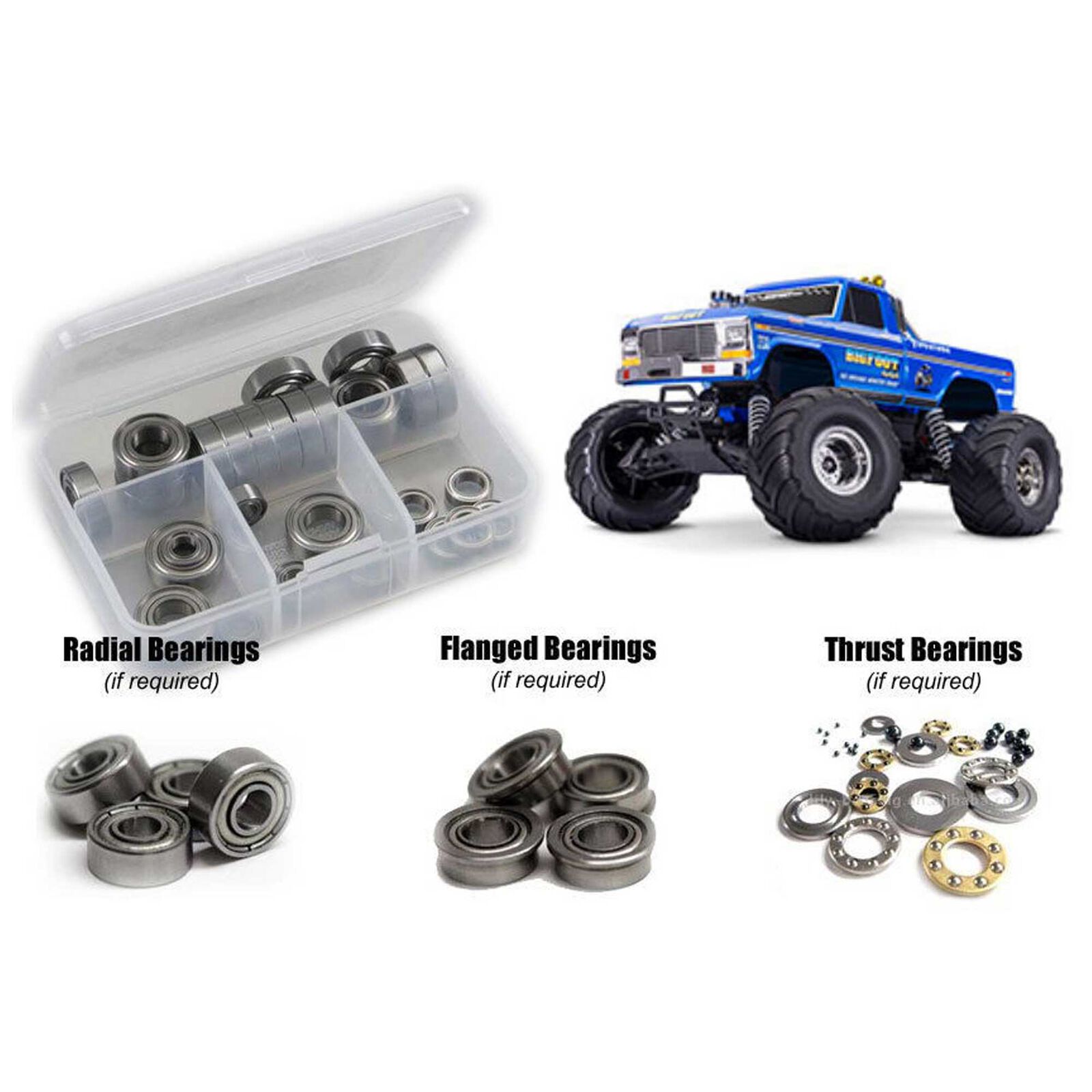 Metal Shielded Bearing Kit, 1/10 Traxxas Bigfoot #1