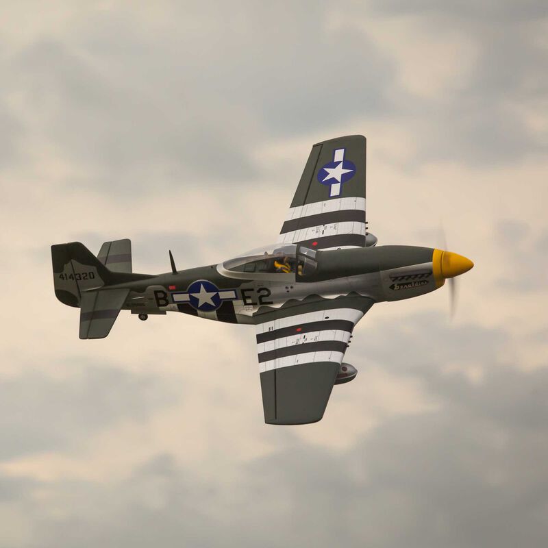 P-51D Mustang 20cc ARF, 69.5" with E-flite Electric Retract Set, Brushless Motor, and Spektrum Smart ESC