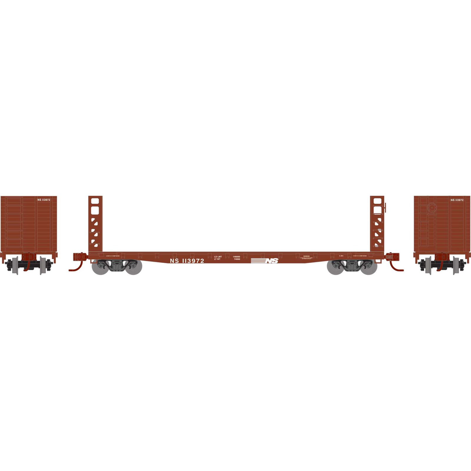 N ATH 53' GSC Bulkhead Flat Car, NS #113972