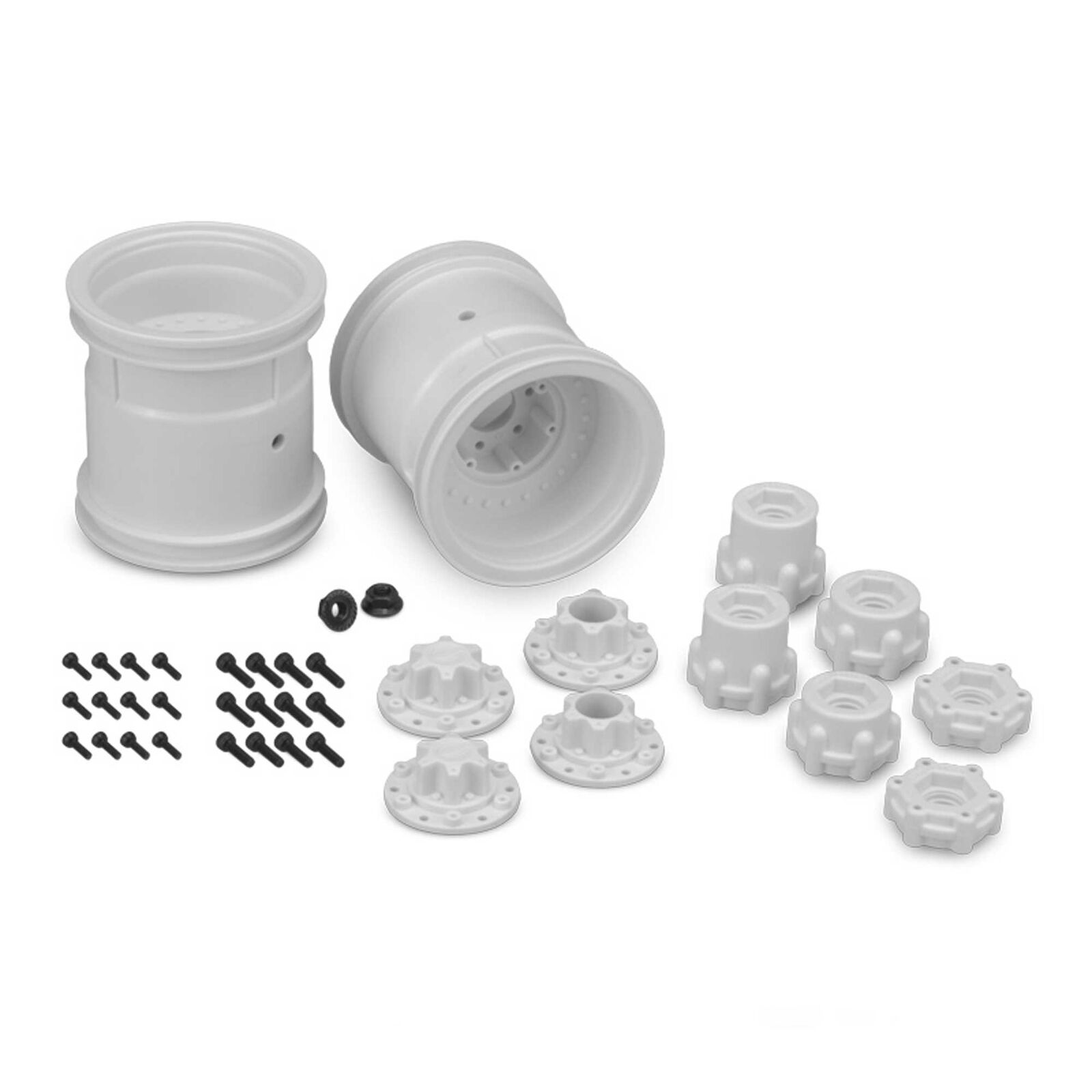 Midwest 2.2 MT 12mm Hex Wheel with Adapter, White (2)