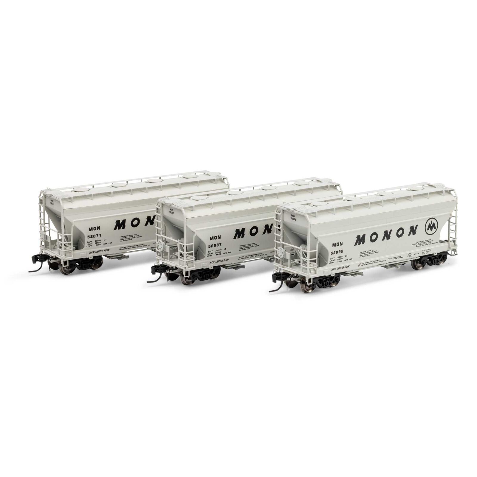 N ACF 2970 Covered Hopper, MON #52071/52087/52095 (3)