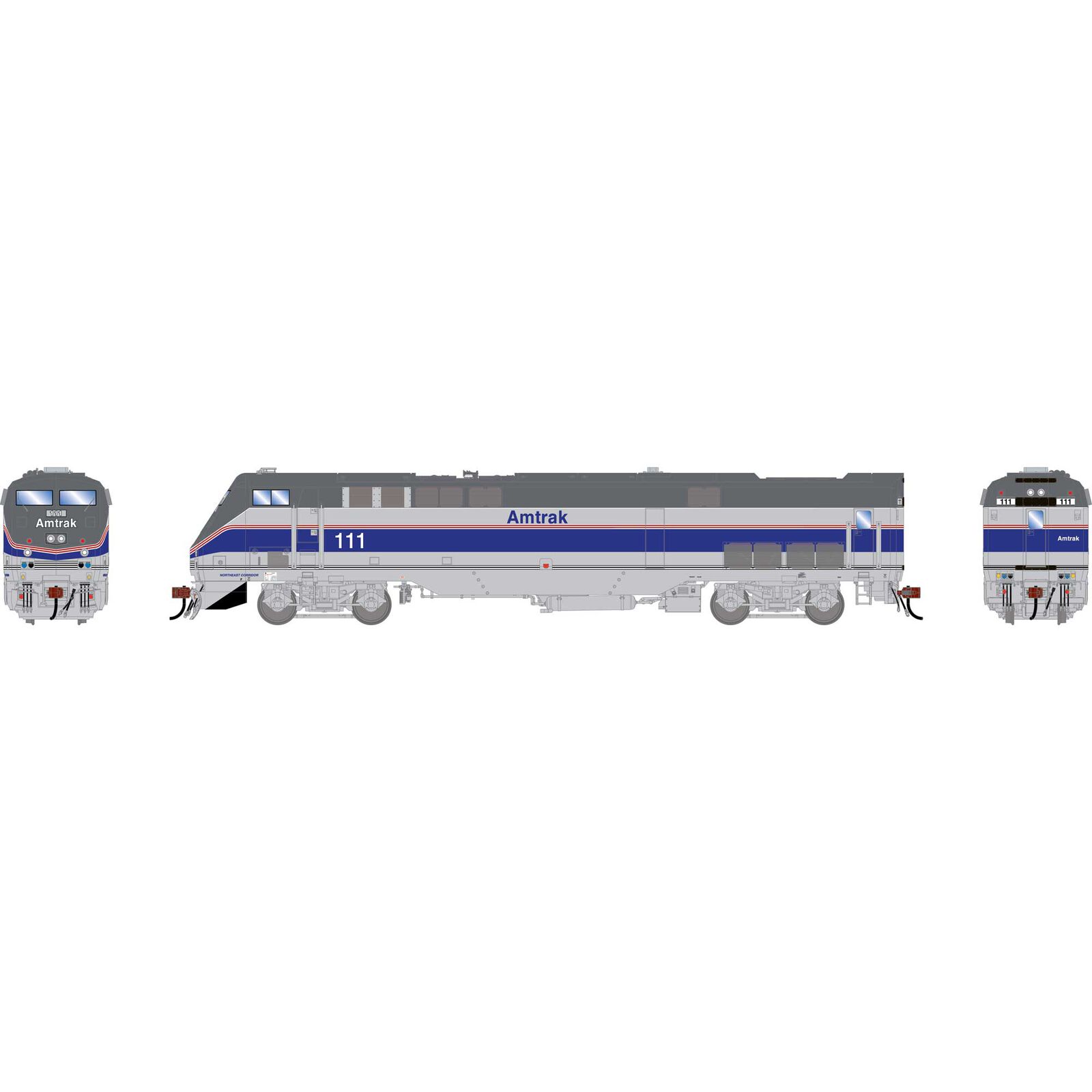 HO P42DC Locomotive, AMTK Phase IV 'NEC' #111