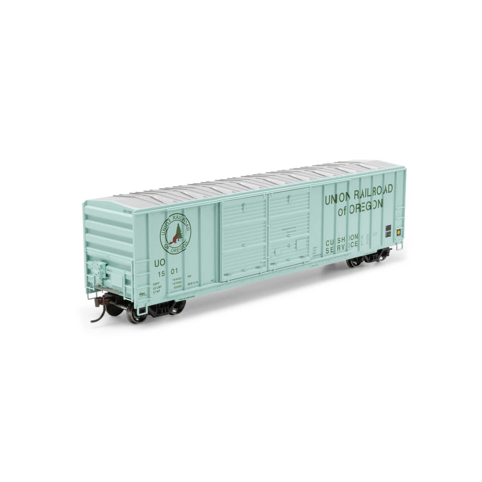 HO 50' FMC 5077 DD Offset Box Car, UO #1501