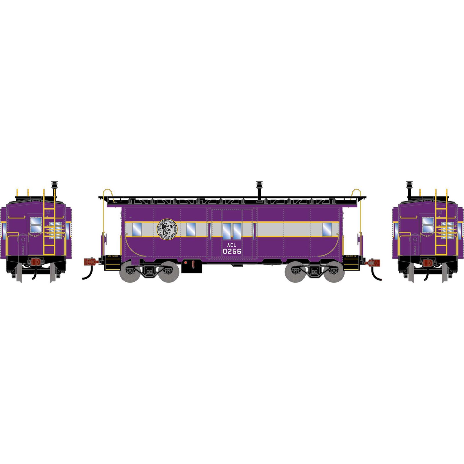 HO ATH Bay Window Caboose, Legendary Liveries ACL #0256