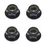 M5 Locknuts Aluminum Flanged Serrated, Black (4)