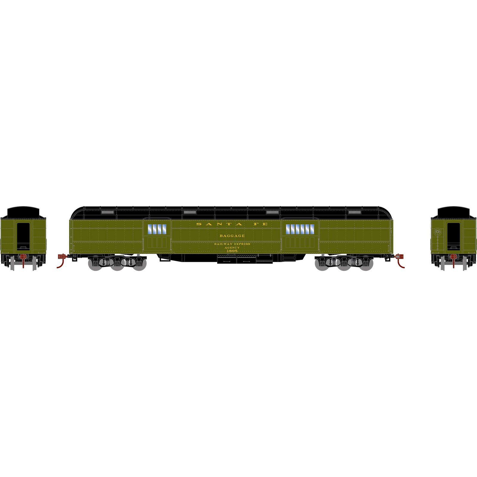 HO Heavyweight Baggage, ATSF #1895