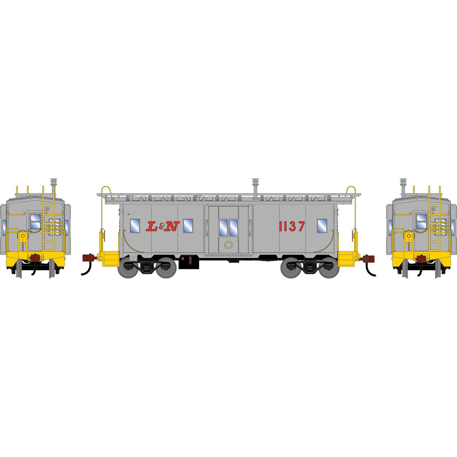 HO ATH Bay Window Caboose, LN #1137
