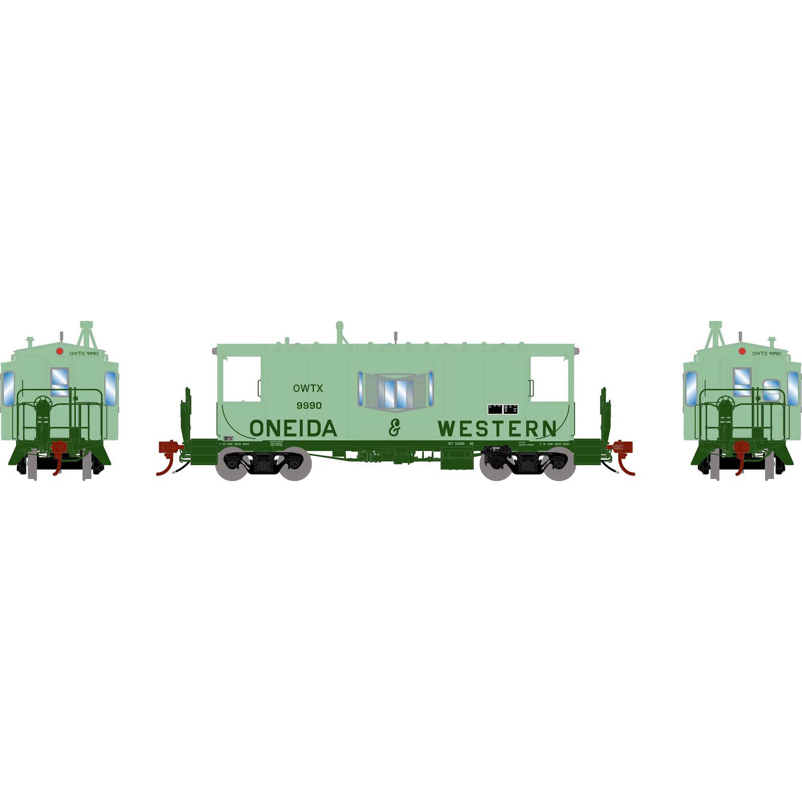 HO ICC CA-11 Caboose with Lights & Sound, OWTX #9990