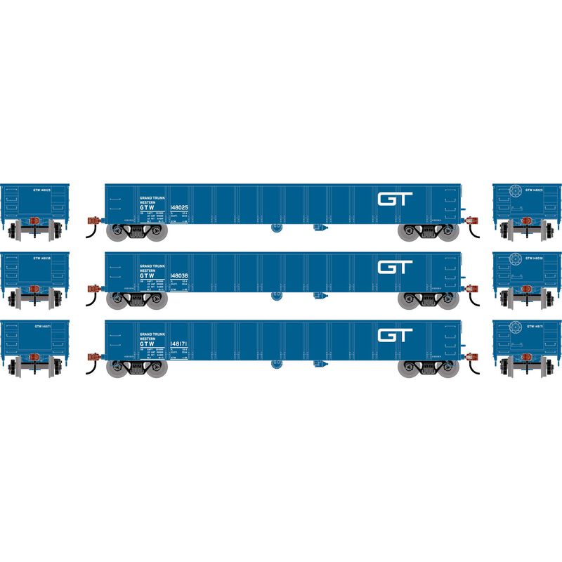 HO 52' Mill Gondola, GTW #148025/148038/148171 (3)