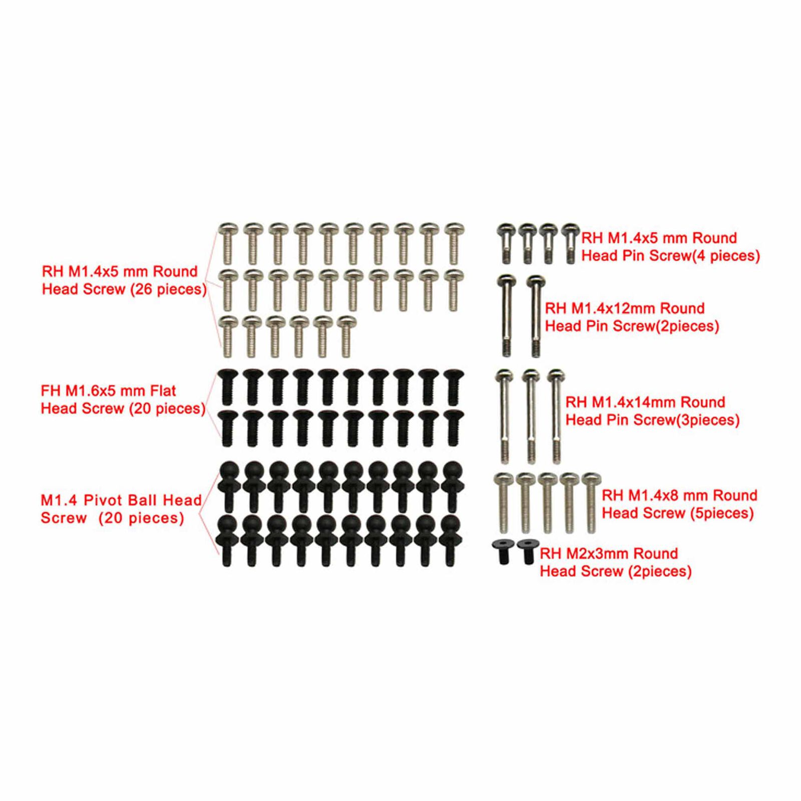 Hardware Set, 1/24 Losi Micro-B