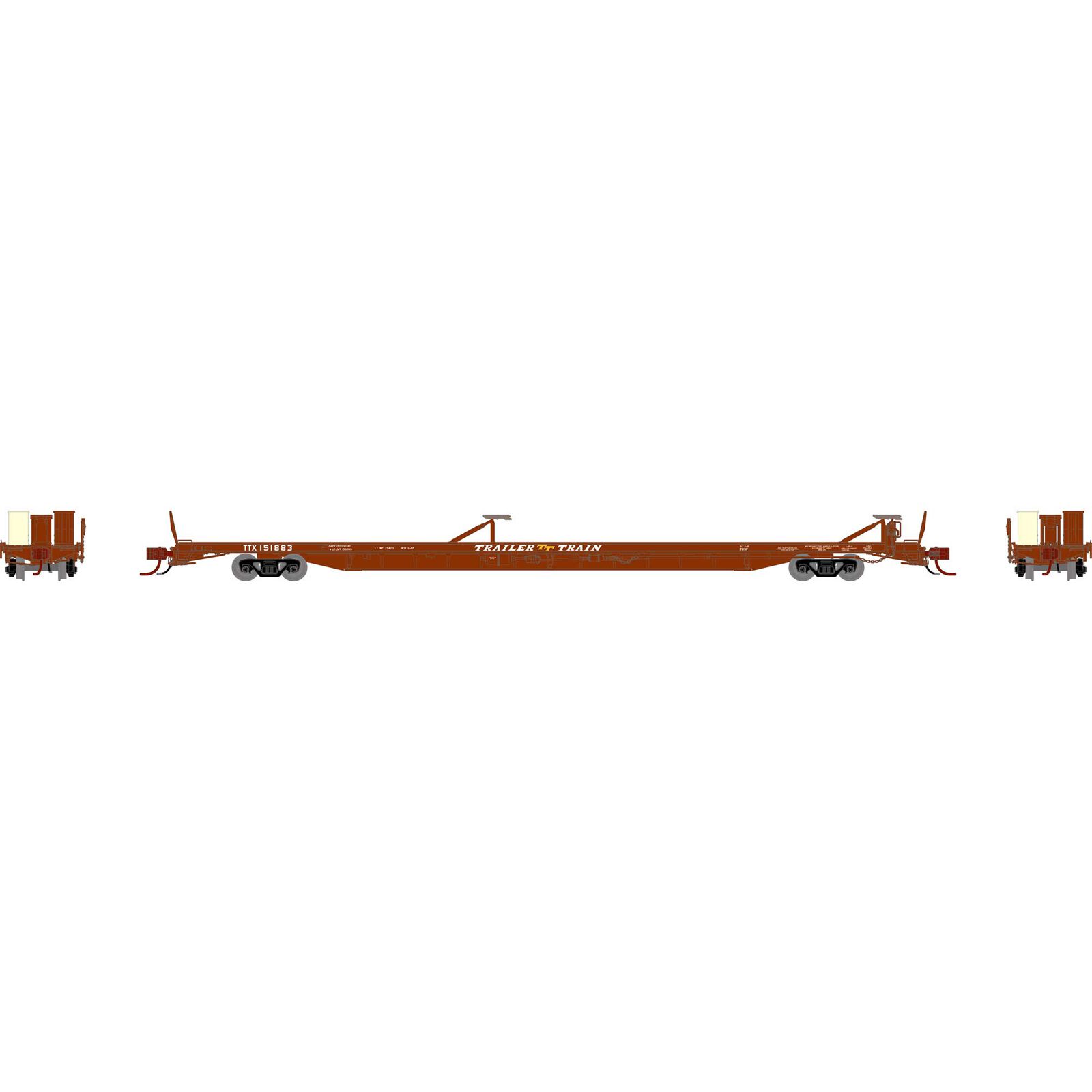 N F89-F 89'8" TOFC Flat, TTX/Brown #151883