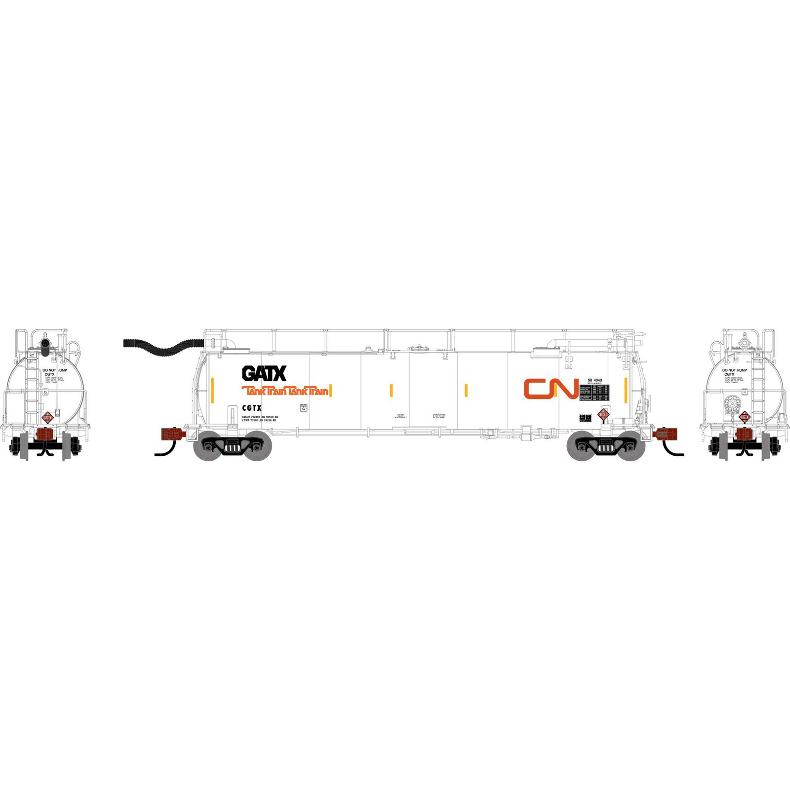 N TankTrain Intermediate, CGTX Unnumbered