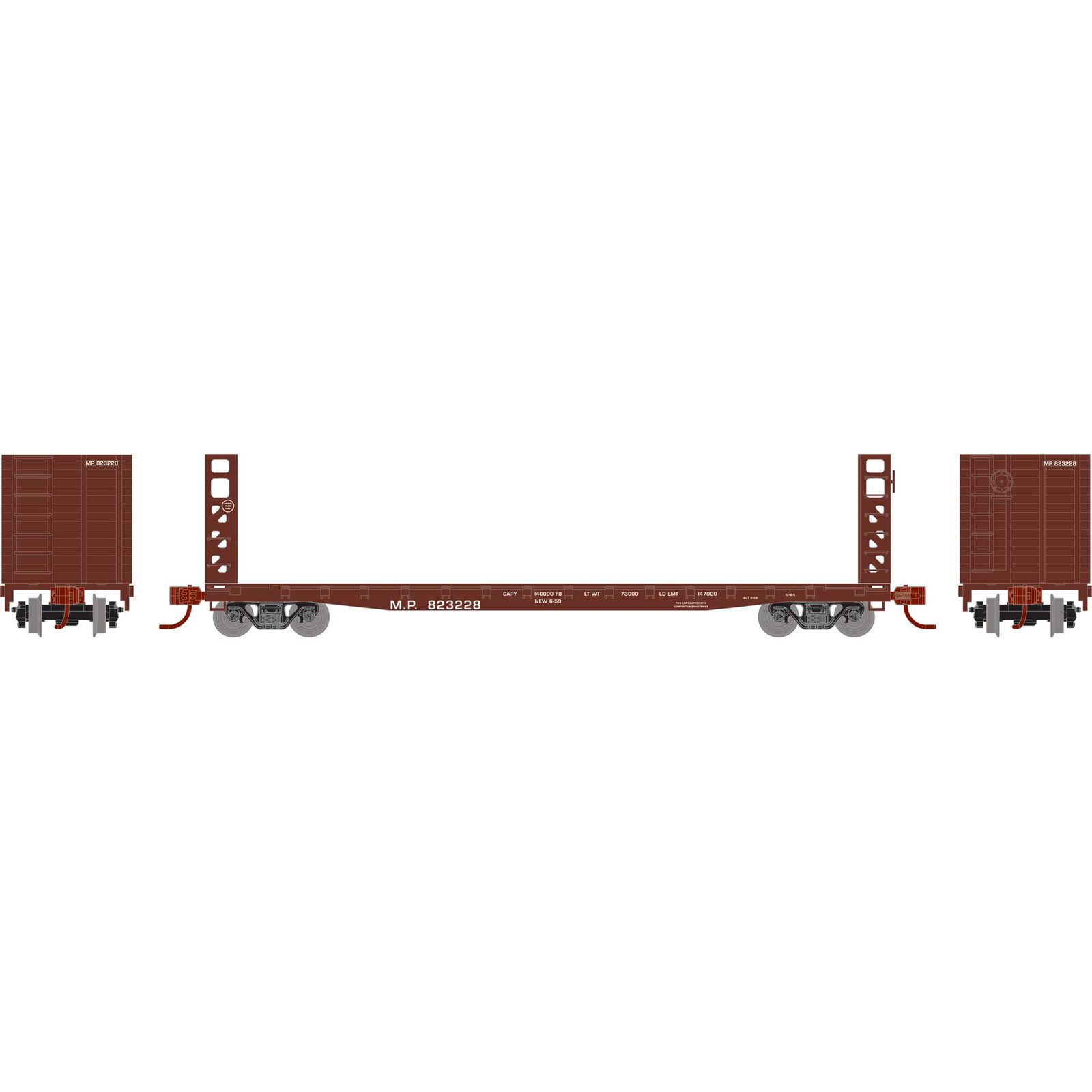 N ATH 53' GSC Bulkhead Flat Car, MP #823228