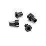 Aluminum 0mm & 3mm Caster Hat Bushings, 1/10 Team Associated RC10B7, Black