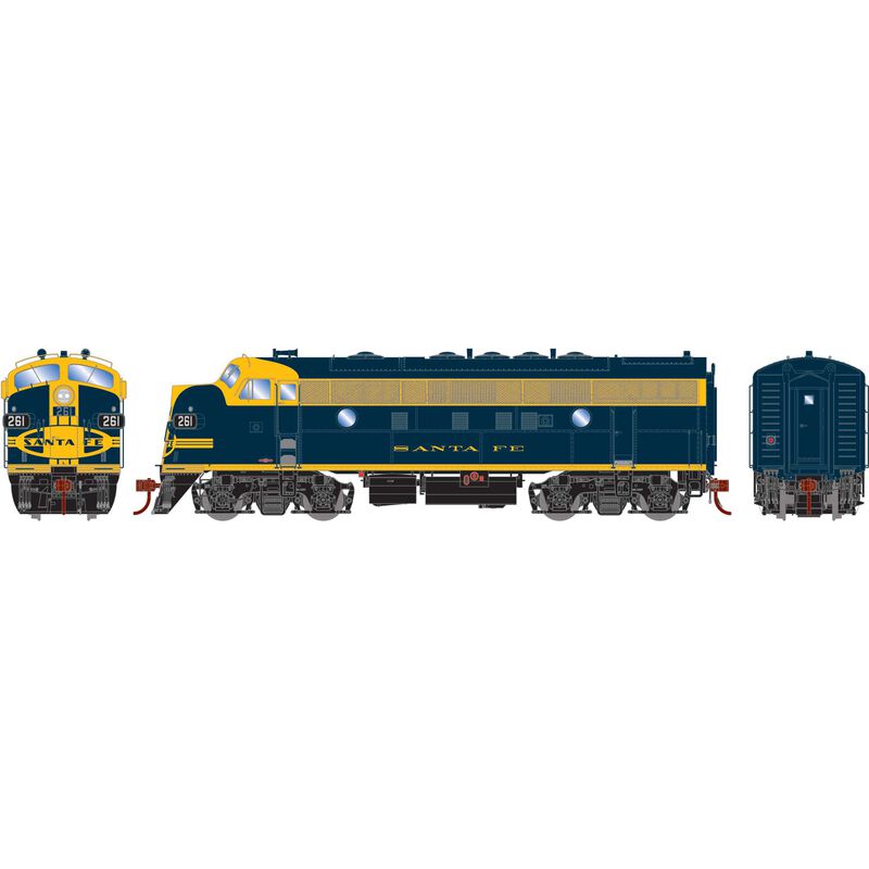 HO F7A Locomotive, ATSF #261L
