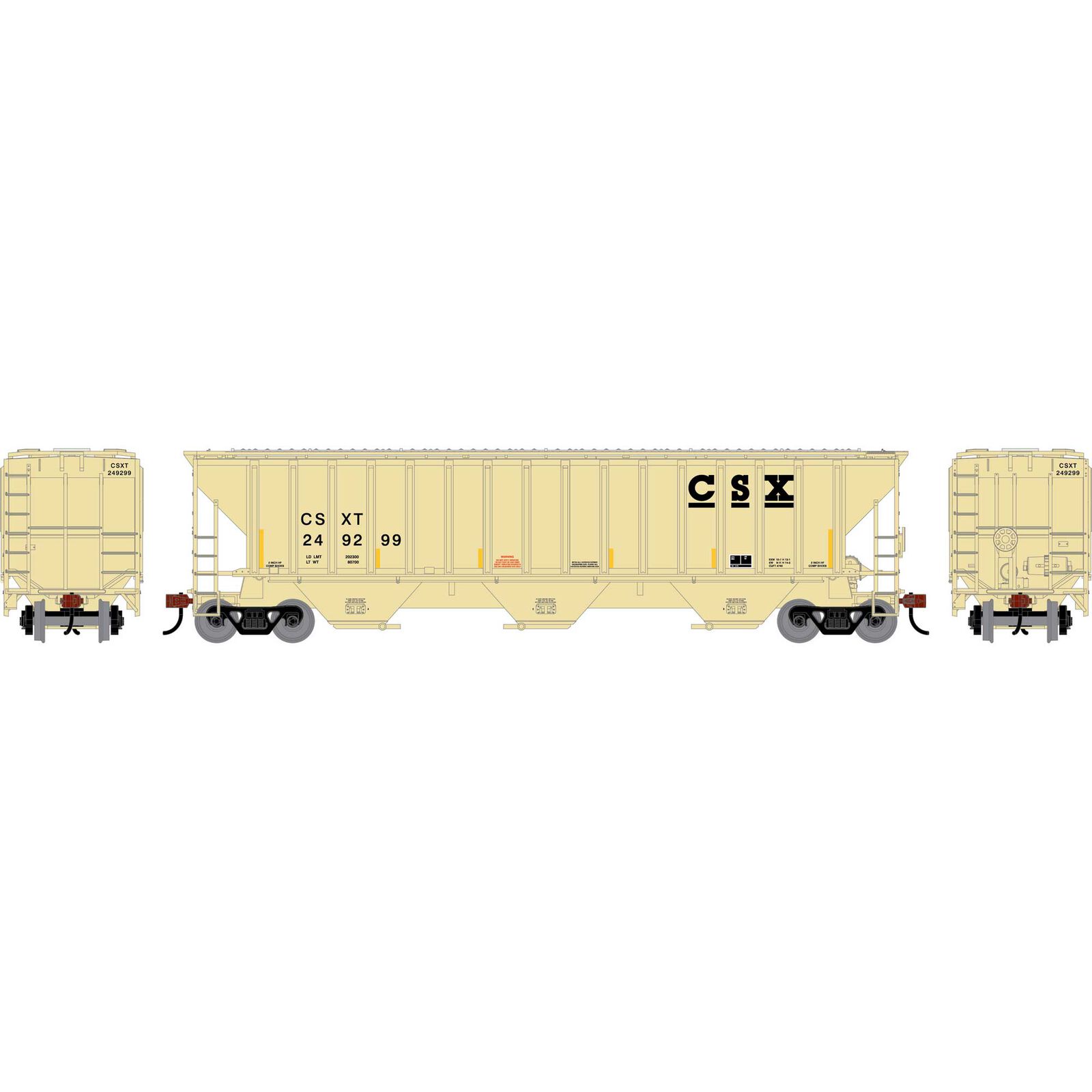 HO ATH PS 4740 Covered Hopper, CSX #249299