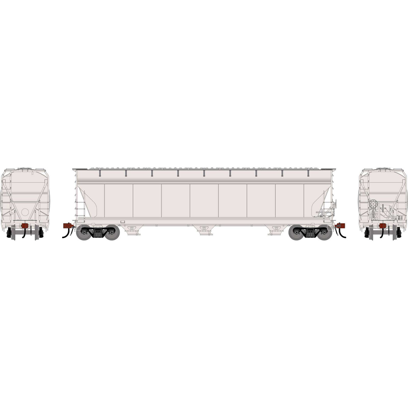 HO ACF4600 Covered Hoppers, Undecorated Phase II