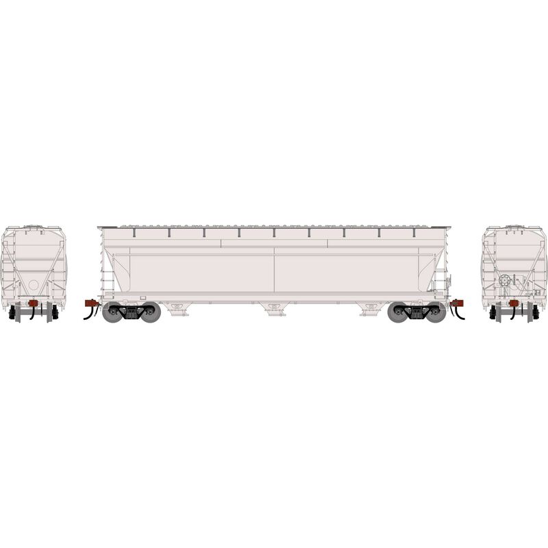 HO ACF4600 Covered Hoppers, Undecorated Phase I Low Brake