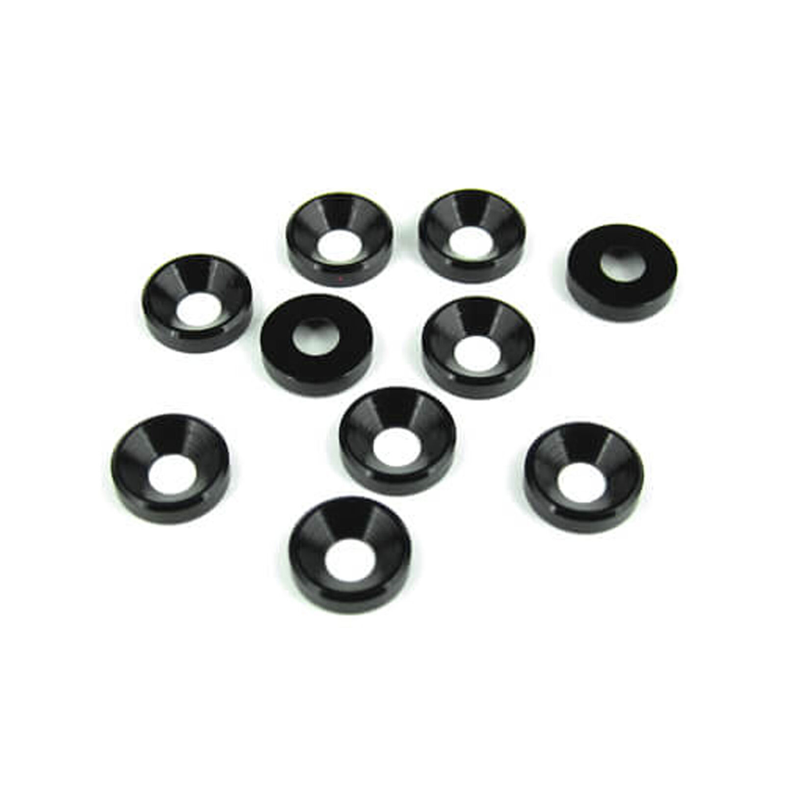 M4 Countersunk Washers, Black Anodized (10pcs)