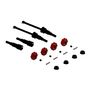 Metal Axle & Wheel Hex Set B (4): GROM