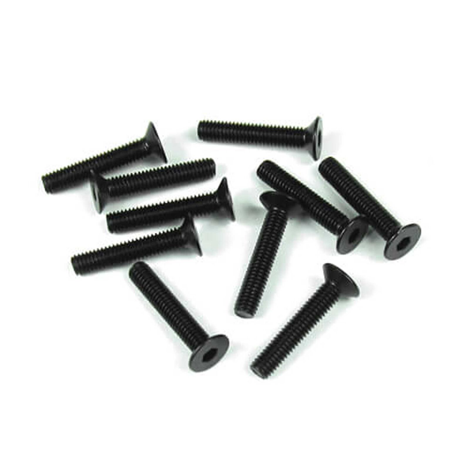 M3x16mm Flat Head Screws, Black (10)