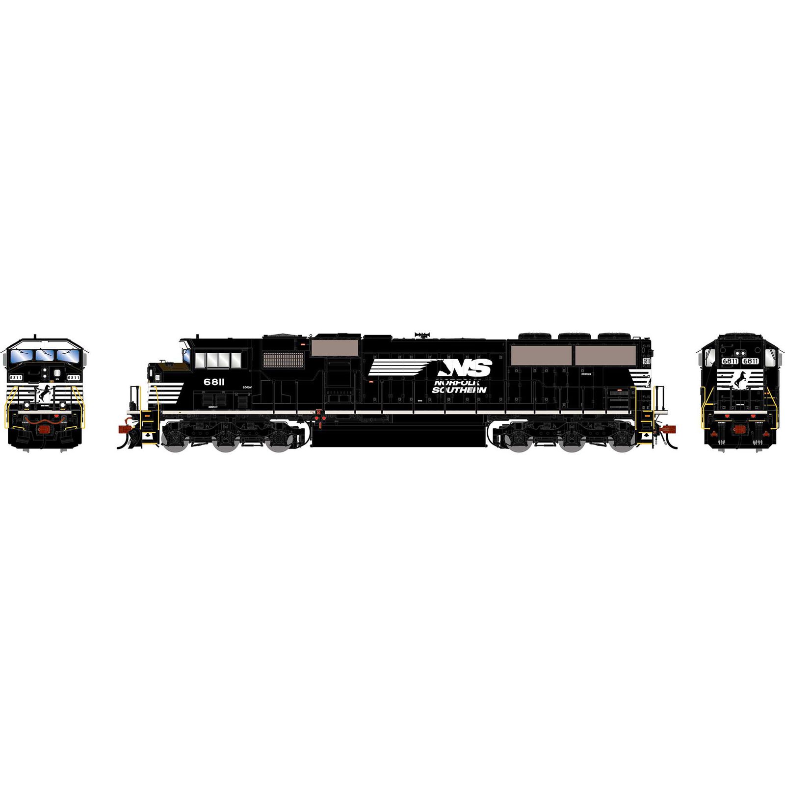 HO GEN SD60M Tri-Clops Locomotive w/DCC & Sound, NS #6811