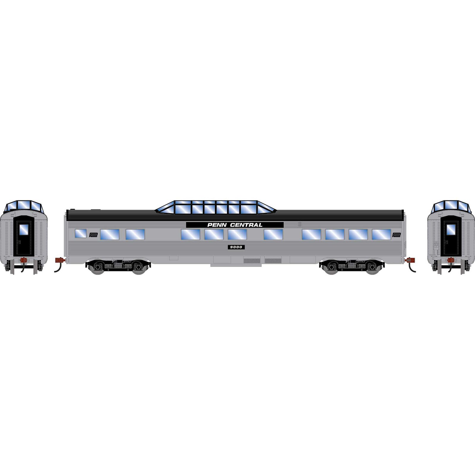 HO RND Streamline Dome Car, PC #9000