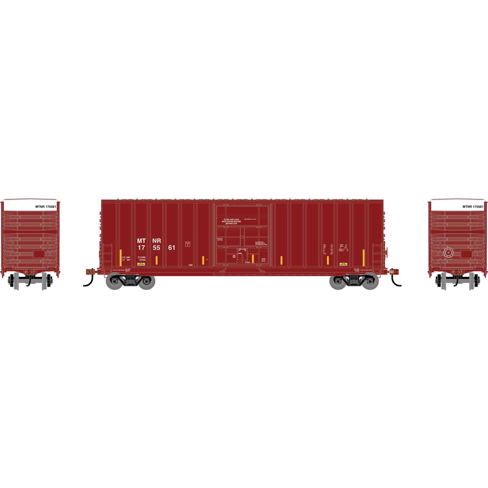 HO 50' Exterior Post High Cube Plug Door Box Car, MTNR #175561