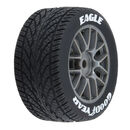 1/12 Goodyear Eagle Wet Tire F/R MTD Gray Wheels (4): Losi NASCAR