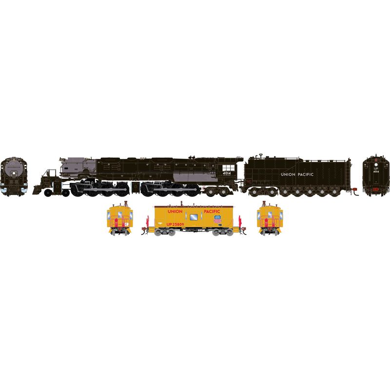 N GEN 4-8-8-4 'Big Boy' Locomotive & CA-11 Caboose, Locomotive-UP #4014, Caboose- UP 'Snowbus' #25809