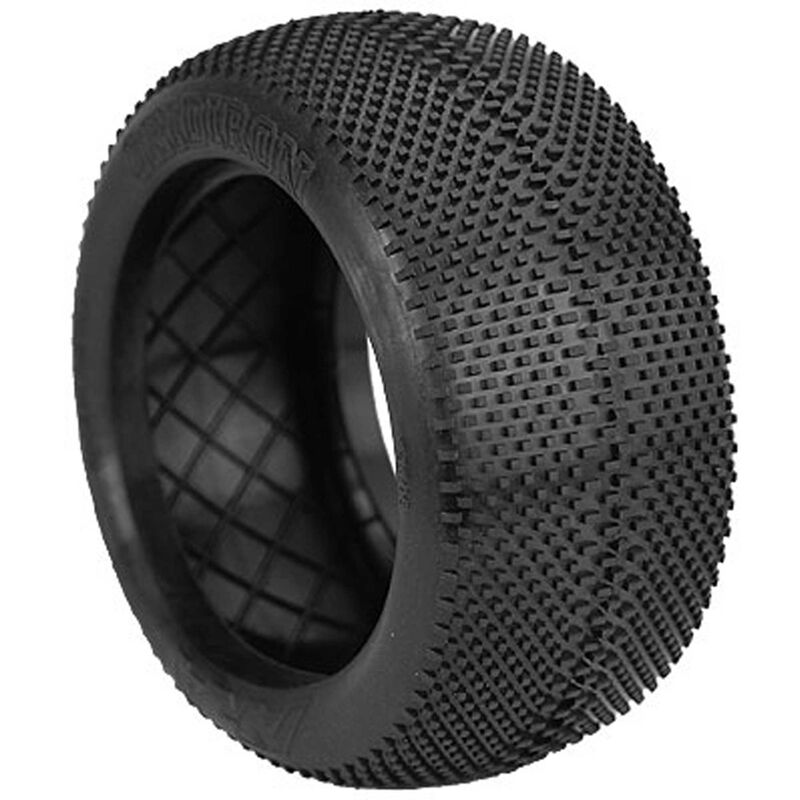 1/8 EVO Gridiron Medium Long Wear Tires, Red Inserts (2): Truggy