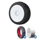 1/8 Gridiron II SSLW Off-Road Tires Racer Bundle, White Wheels:Buggy
