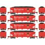 N 40' Offset Coal Hopper with Load, CB&Q #1 (4)
