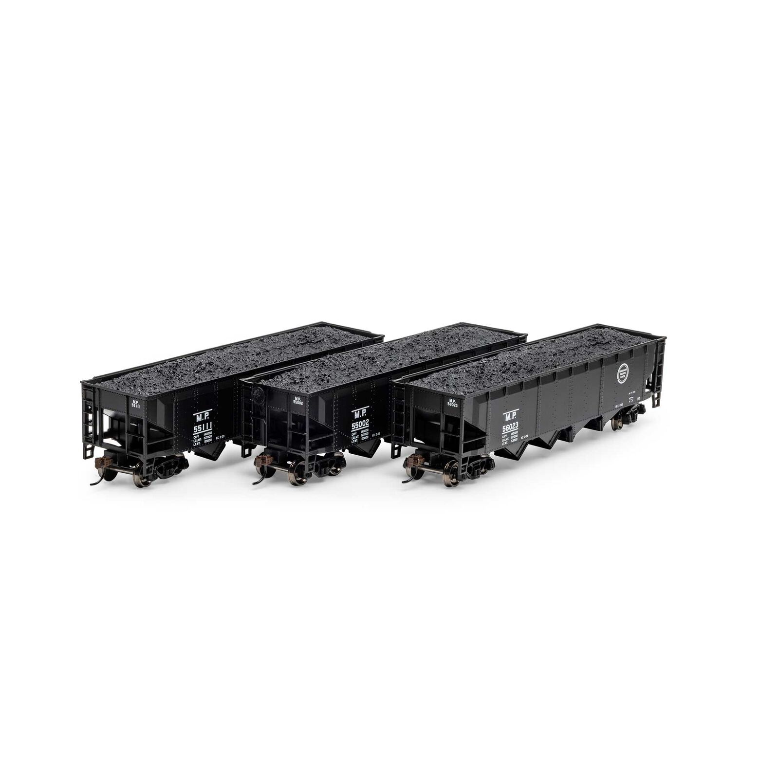 HO 40' 4-Bay Offset Hopper with Load, MP (3)