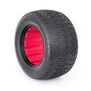 1/10 Chain Link Tires, Super Soft with Red Inserts (2): Stadium Truck
