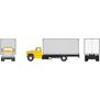 HO Ford F850 Box Van, Yellow