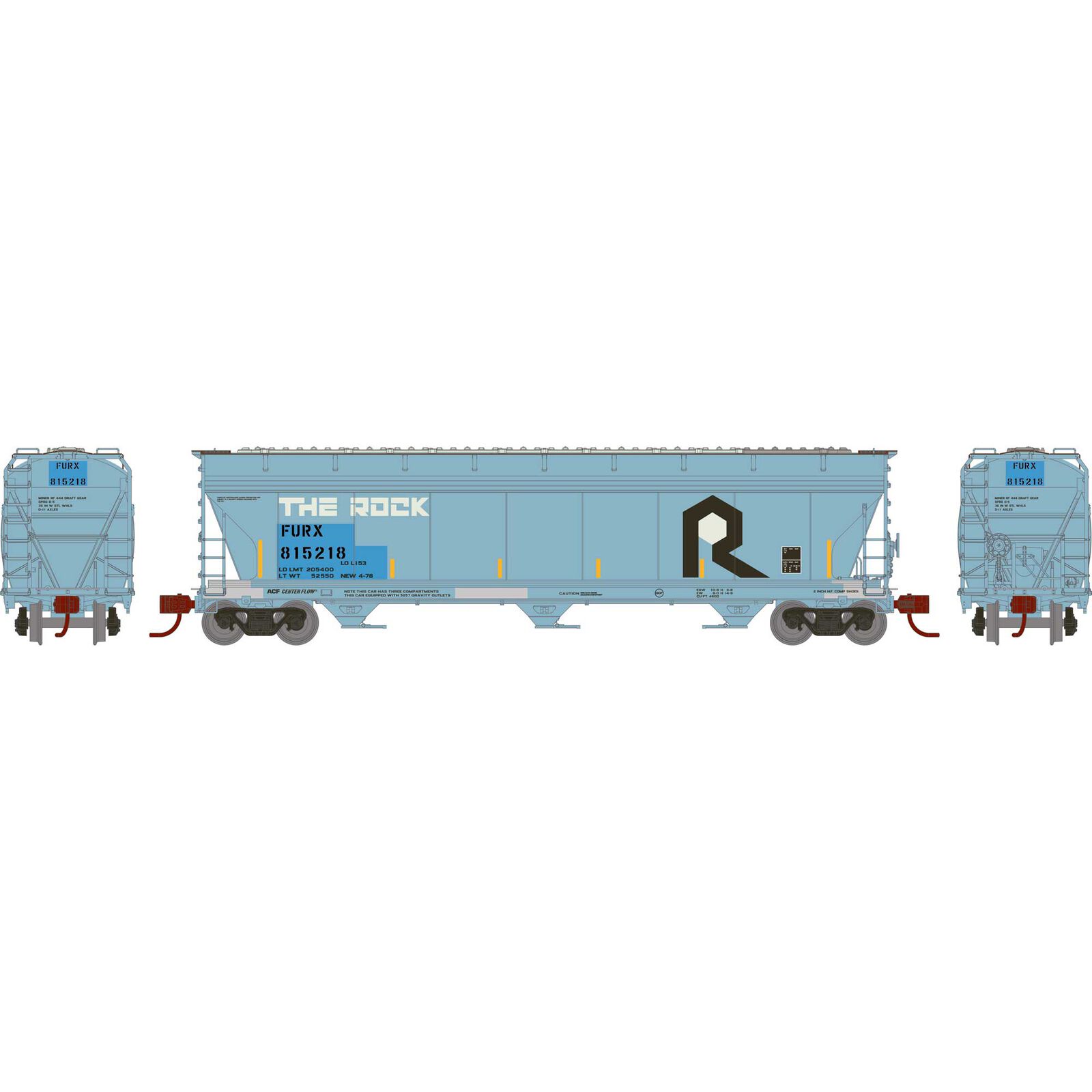 N ACF4600 Covered Hoppers, FURX Primed For Grime #815218