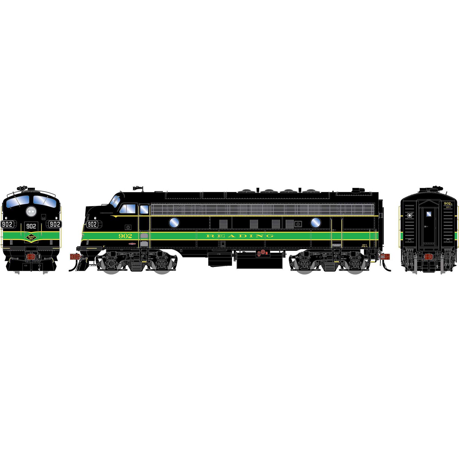 HO GEN FP7 Locomotive w/DCC & Sound, RDG #902