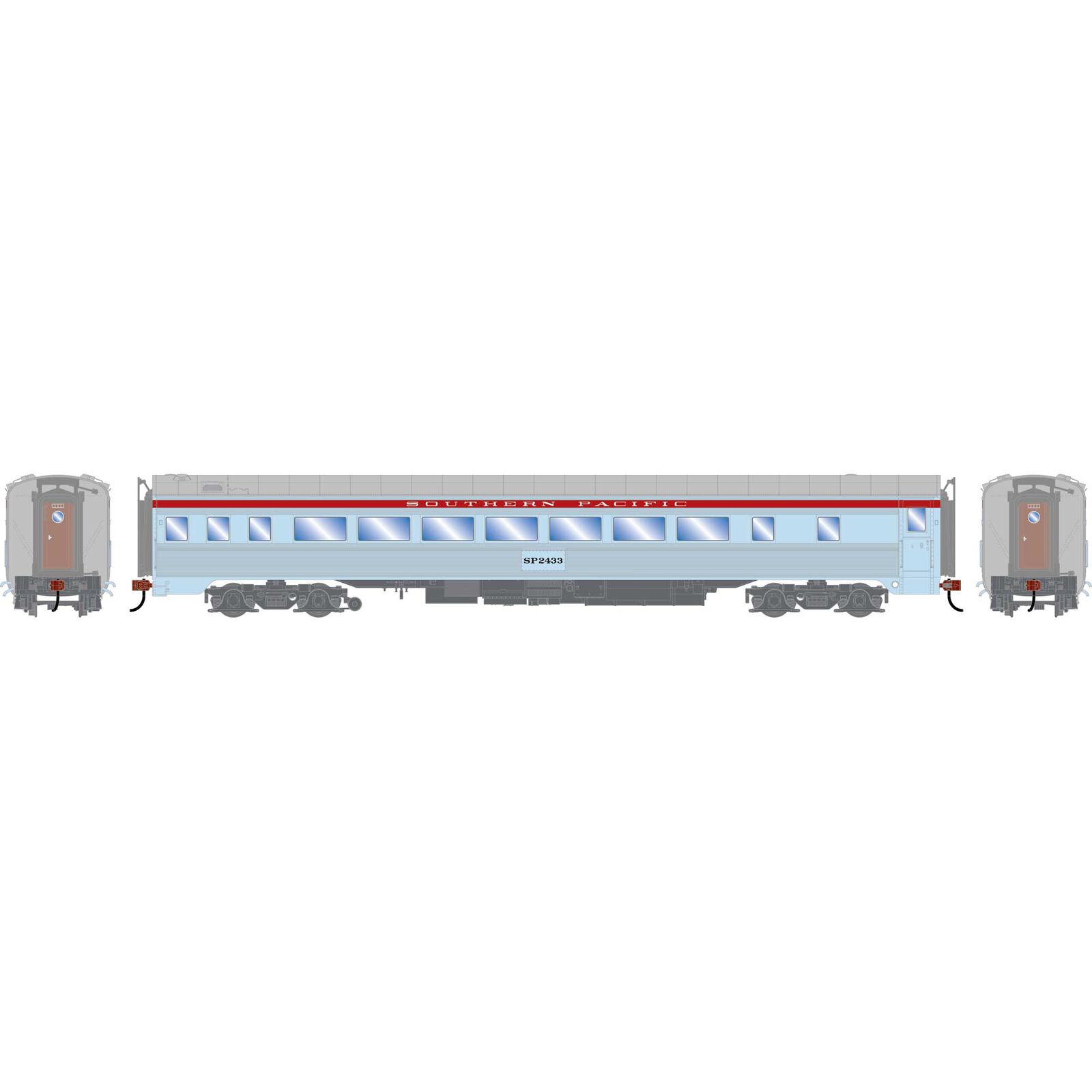 HO 77' Pullman Chair Car, SP 'General Service'  #2433 Class 77-C-3