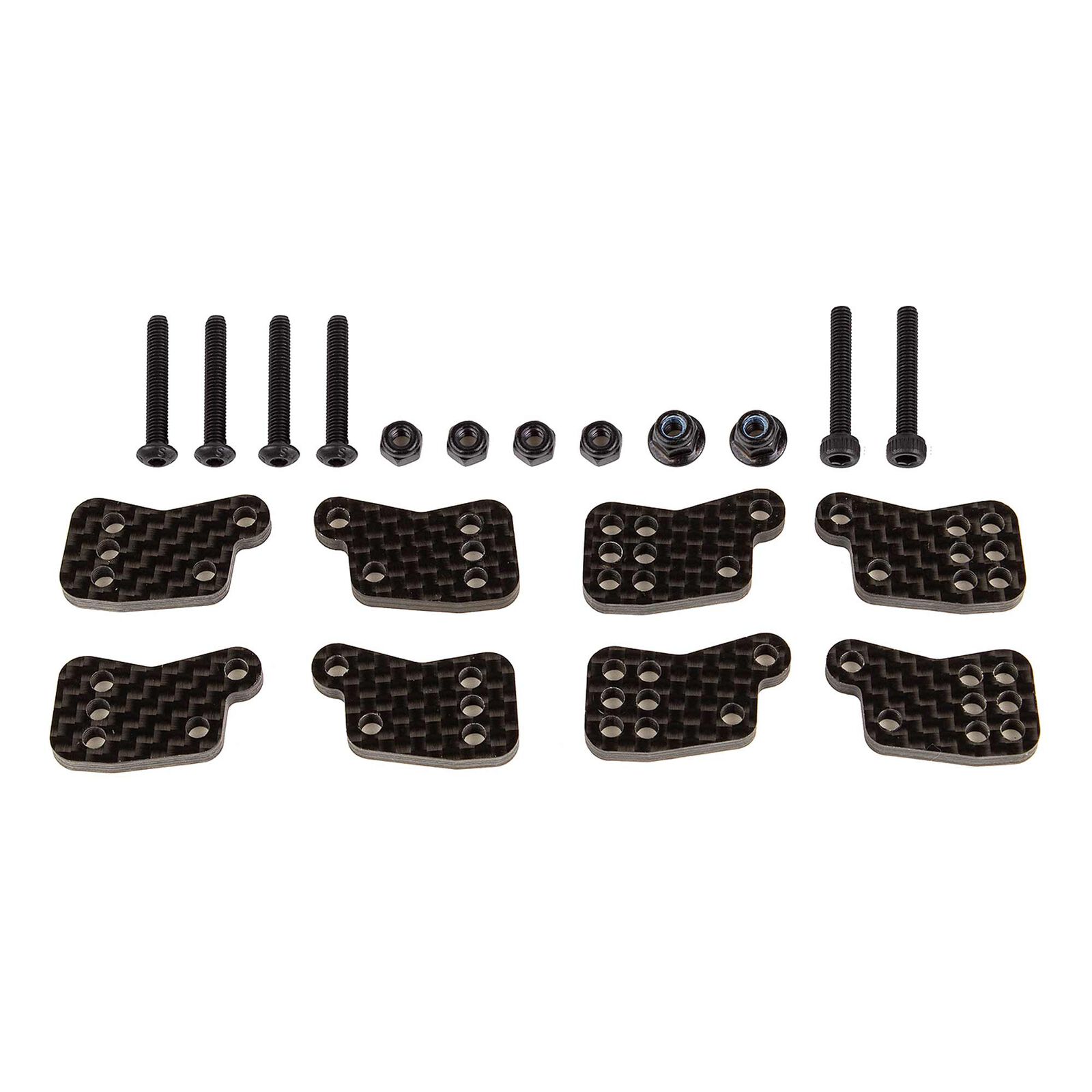 FT Rear Hub Tower Set, Carbon Fiber: RC8B4.1