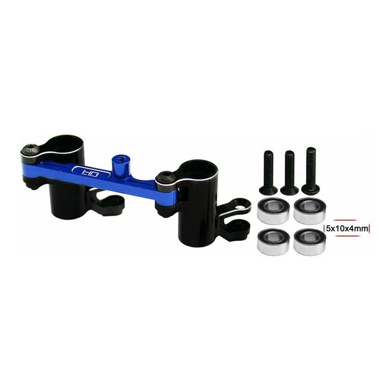 Aluminum Steering Bellcrank, 1/10 Traxxas Mini Maxx, Blue