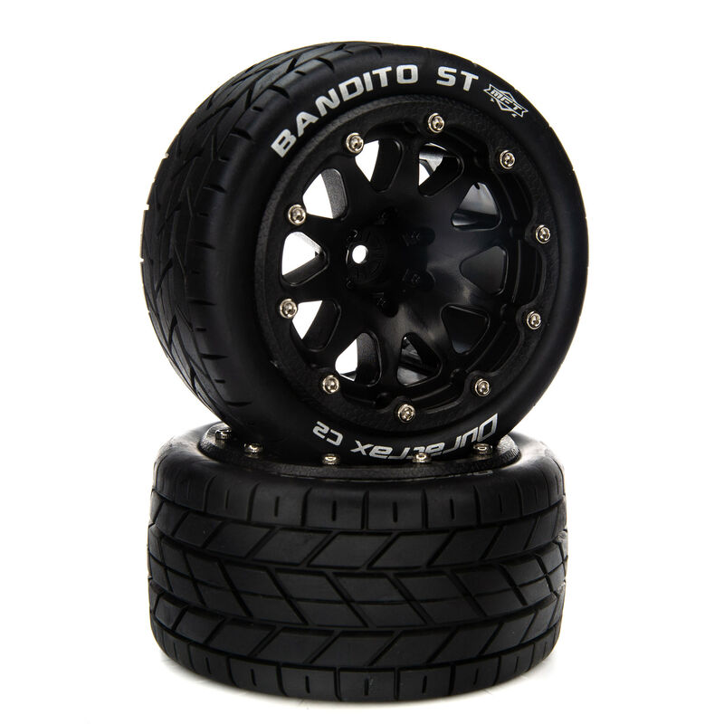 Bandito ST Belted 2.8" Mounted Front/Rear Tires, 14mm Black (2)