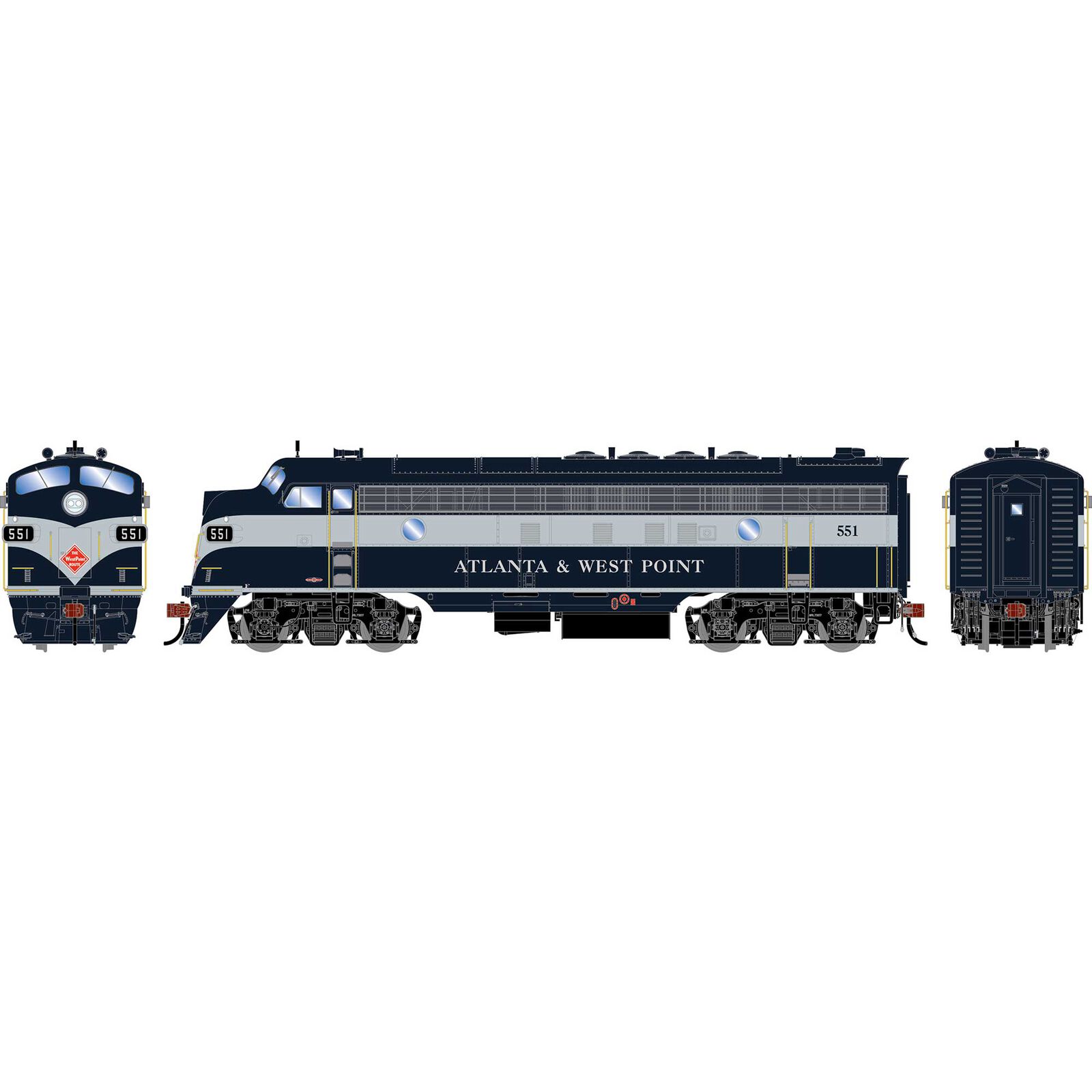 HO GEN FP7 Locomotive w/DCC & Sound, AWP #551