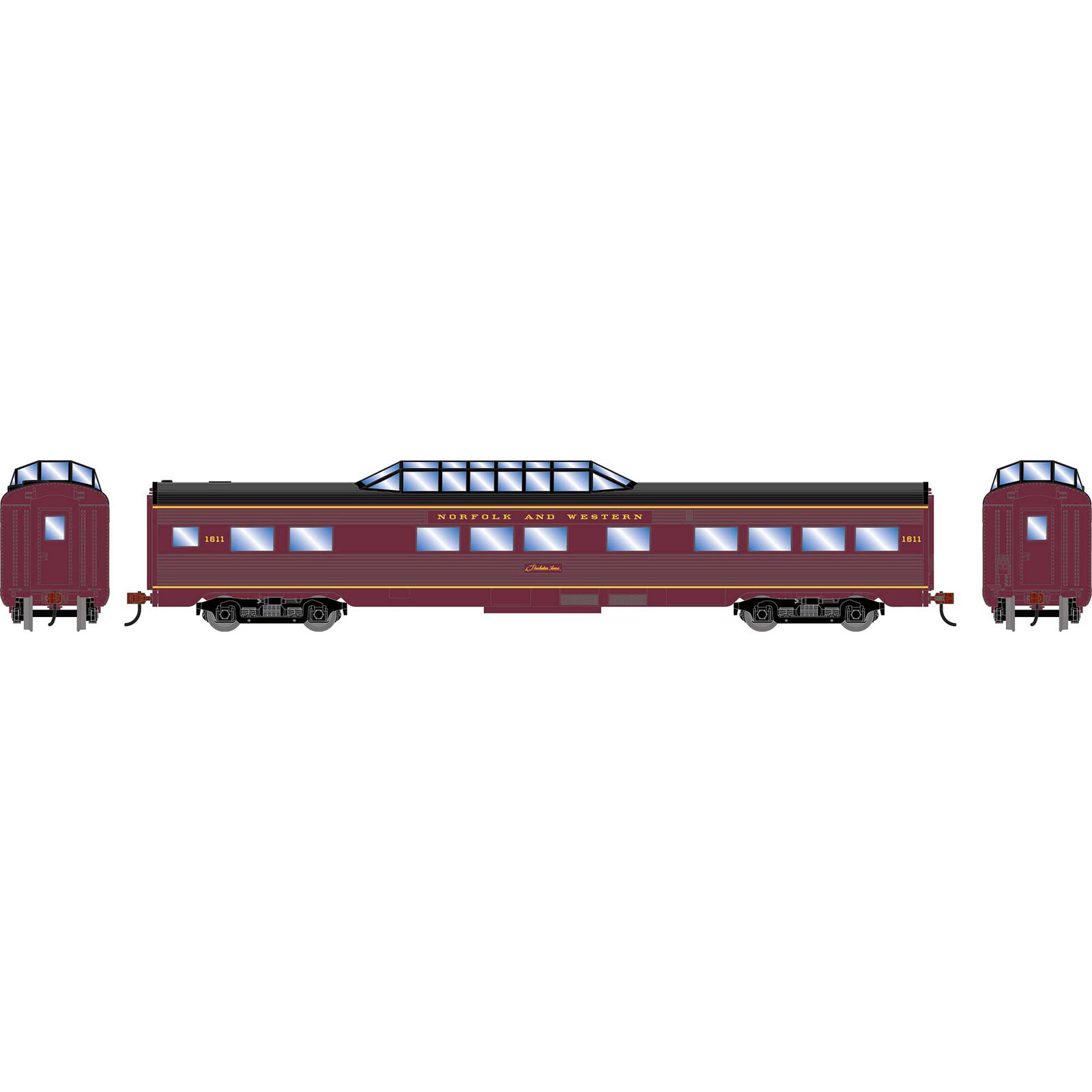 HO RND Streamline Dome Car, NW #1611