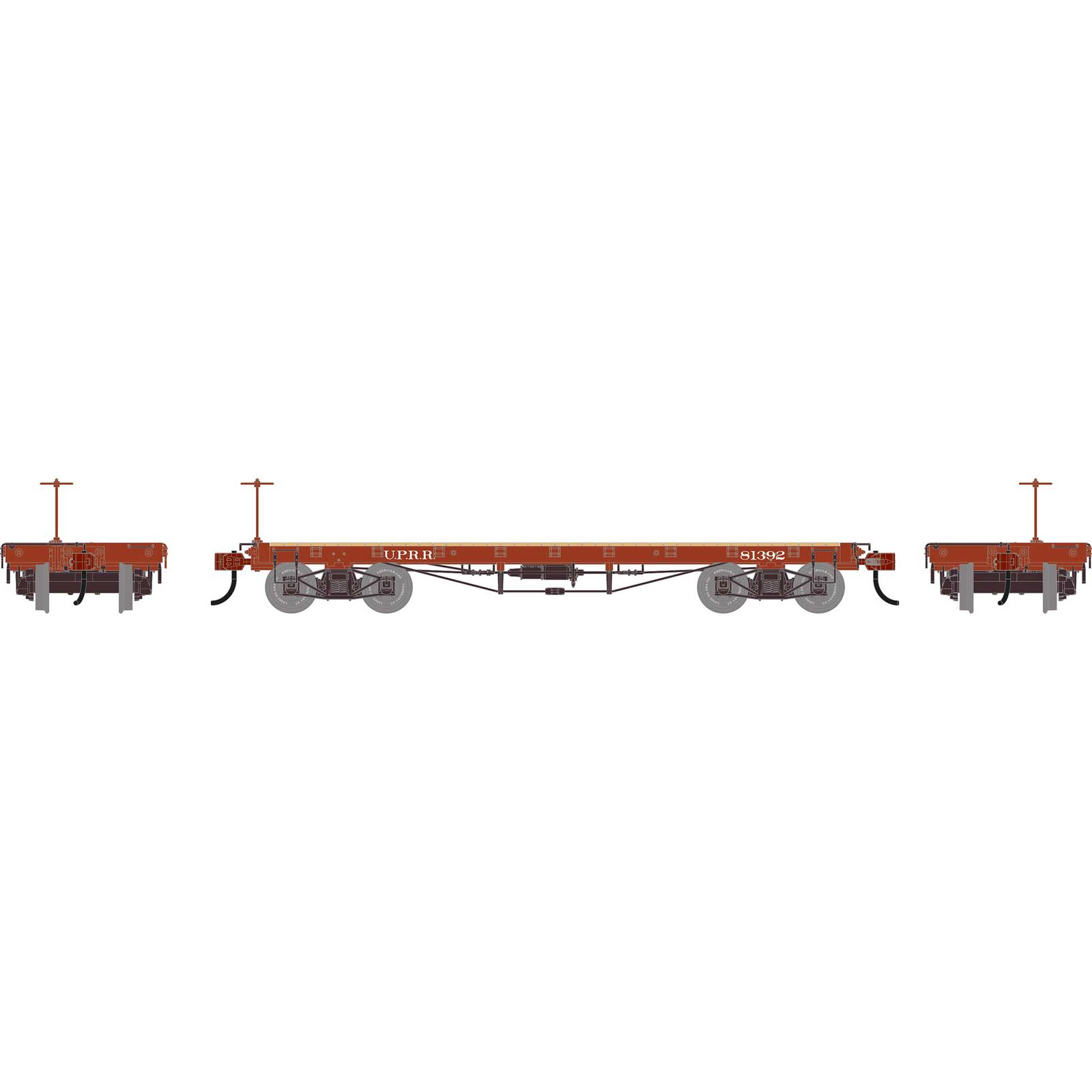 HO ATH 36' Flat Car, UP #81392